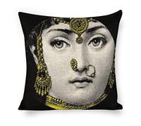 Lina Cavalieri Federa per Cuscino in Cotone e Lino, Fodera per Cuscino Decorativa Arte Quadrata Personalizzata Occhio, Include Solo Federa, 18X18 Pollici(45X45cm),A29