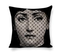 Lina Cavalieri Federa per Cuscino in Cotone e Lino, Fodera per Cuscino Decorativa Arte Quadrata Personalizzata Occhio, Include Solo Federa, 18X18 Pollici(45X45cm),A10