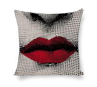 Lina Cavalieri Federa per Cuscino in Cotone e Lino, Fodera per Cuscino Decorativa Arte Quadrata Personalizzata Occhio, Include Solo Federa, 18X18 Pollici(45X45cm),A15