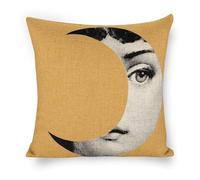 Lina Cavalieri Federa per cuscino in lino artificiale, federa decorativa personalizzata con viso artistico, federa vintage (45 x 45 cm), 45,7 x 45,7 cm, stile-25