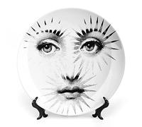 Lina Cavalieri - Piatto decorativo Fornase, da appendere alla parete, con staffa e speciale gancio a molla, stile 27,2 cm