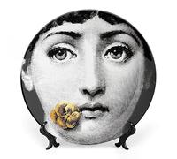 Lina Cavalieri - Piatto decorativo Fornase, da appendere alla parete, con staffa e speciale gancio a molla, stile 26,9 cm