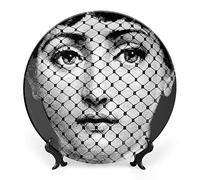 Lina Cavalieri - Piatto decorativo Fornase per il trucco del viso, decorazione da appendere alla parete, con staffa e gancio speciale a molla, A17-17,8 cm