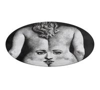 Lina Cavalieri Washable Round Rug for Living Room Entryway Soft Non-Slip Carpet for Bedroom Dining Coffee Table90*90cm