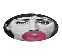 Lina Cavalieri Washable Round Rug for Living Room Entryway Soft Non-Slip Carpet for Bedroom Dining Coffee Table90*90cm