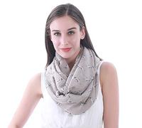 Lina & Lily Sciarpa ad Anello con stampa Cani Greyhound (Cachi)