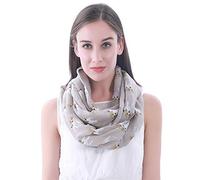 Lina & Lily Sciarpa ad Anello con stampa Cani Jack Russell Terrier (Cachi)