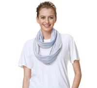 Lina & Lily Sciarpa da donna in jersey di modale premium con motivo infinito leggero, Azzurro, Etichettalia unica