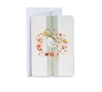 LINA OFFICINE GRAFICHE CREATIVE Biglietto Auguri Matrimonio, Multicolore, Stile Elegante, con Cordoncino in Juta e Tag Oggi Sposi, 11,5 x 16,5 cm
