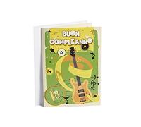 LINA OFFICINE GRAFICHE CREATIVE Biglietto Auguri Musicale con Gioco Space Invaders, formato 15.3 x 15.3 cm, Taglia unica