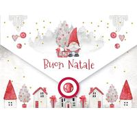 LINA OFFICINE GRAFICHE CREATIVE biglietto auguri natale italiano formato 16 x 11 portasoldi regalo natalizio 96-912
