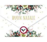LINA OFFICINE GRAFICHE CREATIVE biglietto auguri natale italiano formato 16 x 11 portasoldi regalo natalizio 96-908