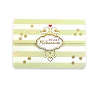 LINA OFFICINE GRAFICHE CREATIVE HBGFTBqcb, Biglietto Auguri Regalo Matrimonio Portasoldi, Busta Interna per Regalo Matrimonio inclusa - Chiusura Magnetica, 11.50 x 16.50 cm, Uccellini, 1 Posto
