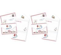 LINA OFFICINE GRAFICHE CREATIVE letterina per Babbo Natale Pupazzo di Neve con Cassetta Lettere (Confezione da 2)