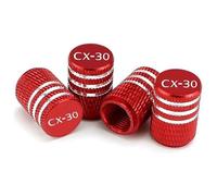 LINALIHAI Cappucci Valvole Pneumatici Auto per Mazda Tribute - 2001-2011, in Alluminio Lega Tappi Valvola Pneumatico Tappo AntipolvLere con O-Ring Resistenti,A/Red