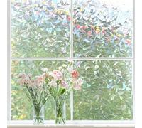 Linarun Autoadesivo Effetto Arcobaleno 60x200cm, 3D Pellicola Dello Schermo Adesivo Statico Senza Adesivo Anti UV Pellicola di Vetro di Protezione Solare per Ufficio Soggiorno Decorazione Film