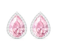 Linawe Orecchini in argento rosa, orecchini a bottone rosa da donna, set di gioielli con diamanti, orecchini ipoallergenici alla moda senza nichel