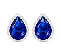 Linawe Orecchini in pietra blu orecchini in argento, orecchini da donna, set di gioielli, bigiotteria da sposa, diamanti