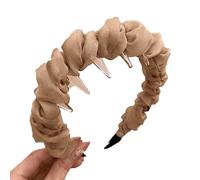 LinBomZony Fascia per capelli da donna, volumizzante, antiscivolo, elegante, per feste di nozze, accessorio per capelli comodo ed elastico (cachi)