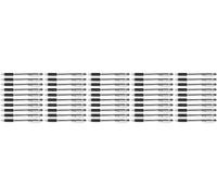 LINC Tip Top Grip Penna a sfera/Retrattili e ricaricabili/Scatto scorrevole e precisa/Diametro punta 0,7 mm/Spessore tratto 0,3 mm/Nero/Scuola e ufficio/50 pezzi