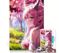 L'incantevole puzzle da 1000 pezzi con i capelli rosa per adolescenti, gioco intelligente e rilassante, con schema di assemblaggio e lista dei desideri di Babbo Natale 50x75cm