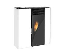 LINCAR FLAT 501 BIANCA CANALIZZATA STUFA PELLET POTENZA TERMICA 11,1 KW 17.5 KG