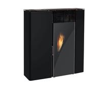 LINCAR FLAT 501 NERA CANALIZZATA STUFA PELLET POTENZA TERMICA 11,1 KW 17.5 KG