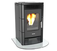 LINCAR MILLY 515 SC CERAMICA STUFA A PELLETS 9,1 KW NERO
