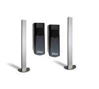 LINCB KIT COPPIA COLONNINE IN ALLUMINIO H 50CM PER FOTOCELLULE LIN2 + BASE LINBS