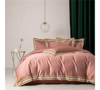 Lince Cotone Egiziano 1000tc Nordic Regina Copertutto Copertina Set di Biancheria da Letto con Trapunta (Colore: King Size 4pcs) (Una Taglia Queen 4 Pezzi)