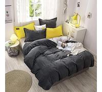 Lince da Letto Calda Inverno in Flanella GUOJM, Copertura per Biancheria da Letto a Velluto ad Ispessimento del Piumino Solido Caldo Tessile di Case Fluffy a Doppia Striscia in Flanella Coperta di