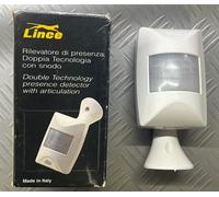 LINCE RIVELATORE DOPPIA TECNOLOGIA MICROONDA E INFRAROSSO 1486DTP20 15 M AND-OR