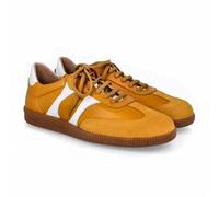 Lince |Sneakers Lacci Comodo | Suola in gomma | Soletta in gel | V Samba| Made in Italy, Mostarda, 41 EU