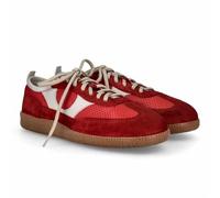 Lince |Sneakers Lacci Comodo | Suola in gomma | Soletta in gel | V Samba| Made in Italy, rosso, 39 EU