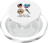 L'inchiostro è la mia mappa della vita (Dichiarazione divertente del tatuaggio) PopSockets PopGrip per MagSafe