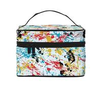 L'inchiostro spruzza il modello astratto, Borsa per il trucco Borsa per cosmetici Borsa da viaggio portatile da viaggio Astuccio per matite