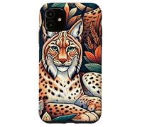 Linci selvatiche tra le foglie Custodia per iPhone 11