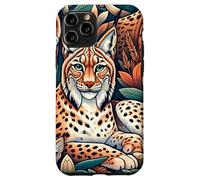 Linci selvatiche tra le foglie Custodia per iPhone 11 Pro