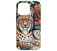 Linci selvatiche tra le foglie Custodia per iPhone 14 Pro Max