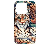 Linci selvatiche tra le foglie Custodia per iPhone 15 Pro