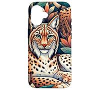 Linci selvatiche tra le foglie Custodia per iPhone 16