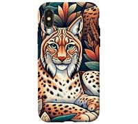 Linci selvatiche tra le foglie Custodia per iPhone X/XS