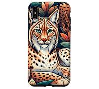 Linci selvatiche tra le foglie Custodia per iPhone XS Max