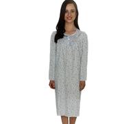 Linclalor Camicia da notte in batista di puro cotone art. 30826-50, Celeste