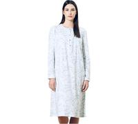 Linclalor Camicia da notte in caldo cotone con carrè e manica a raglan art. 292061-58, Tiffany