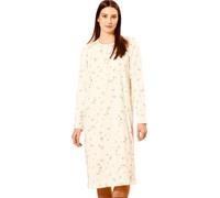 Linclalor Camicia da notte in caldo cotone con carrè e manica a raglan art. 292069-62, Avorio