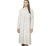 Linclalor Camicia da notte in caldo cotone con collo e manica a raglan art. 292056-58, Fantasia