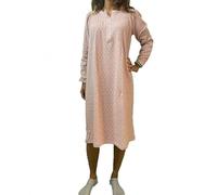 Linclalor Camicia da notte in cotone felpato punto milano art. 77776-58, Rosa