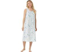 Linclalor Camicia da notte in puro cotone senza maniche art. 174977-50, Bianco