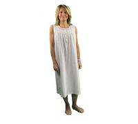 LINCLALOR Camicia da notte in puro cotone senza maniche art. 74452-58, Fantasia